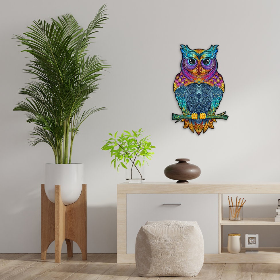 Wooden Puzzle Jigsaw Premium Owl by Adawoo