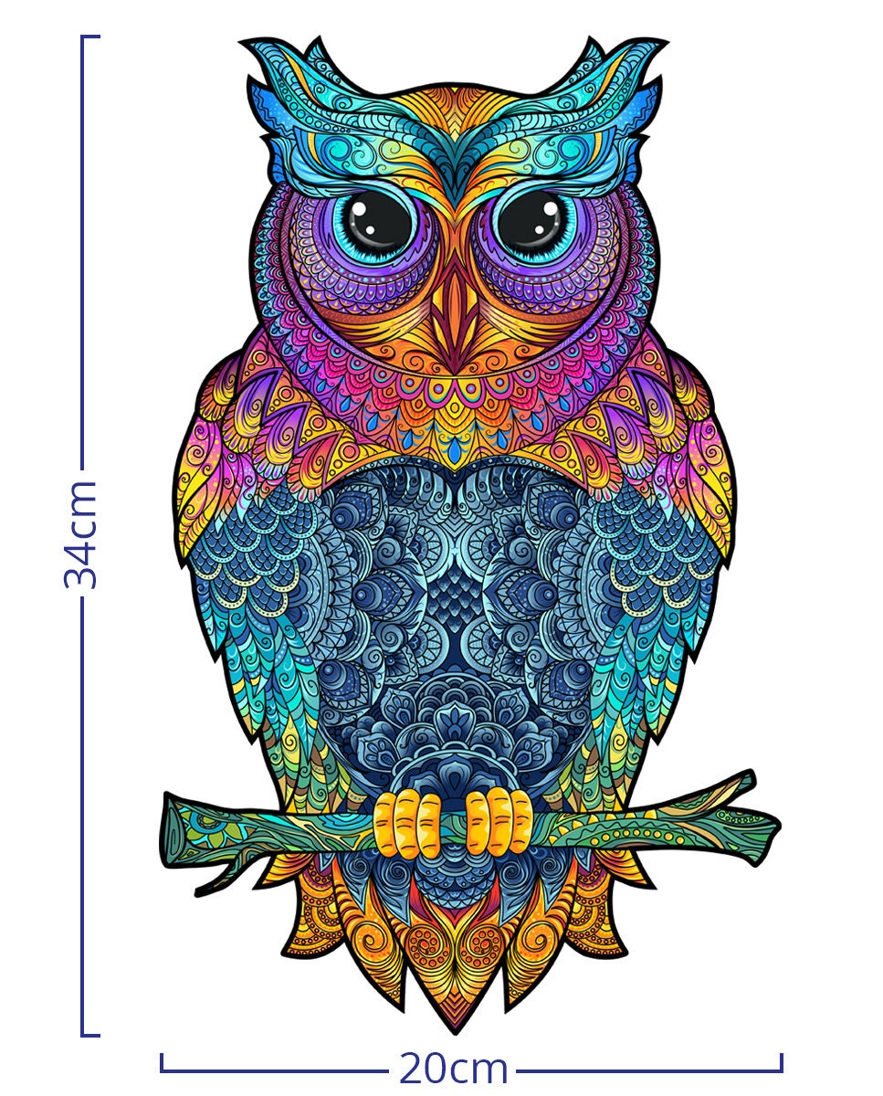 Wooden Puzzle Jigsaw Premium Owl by Adawoo