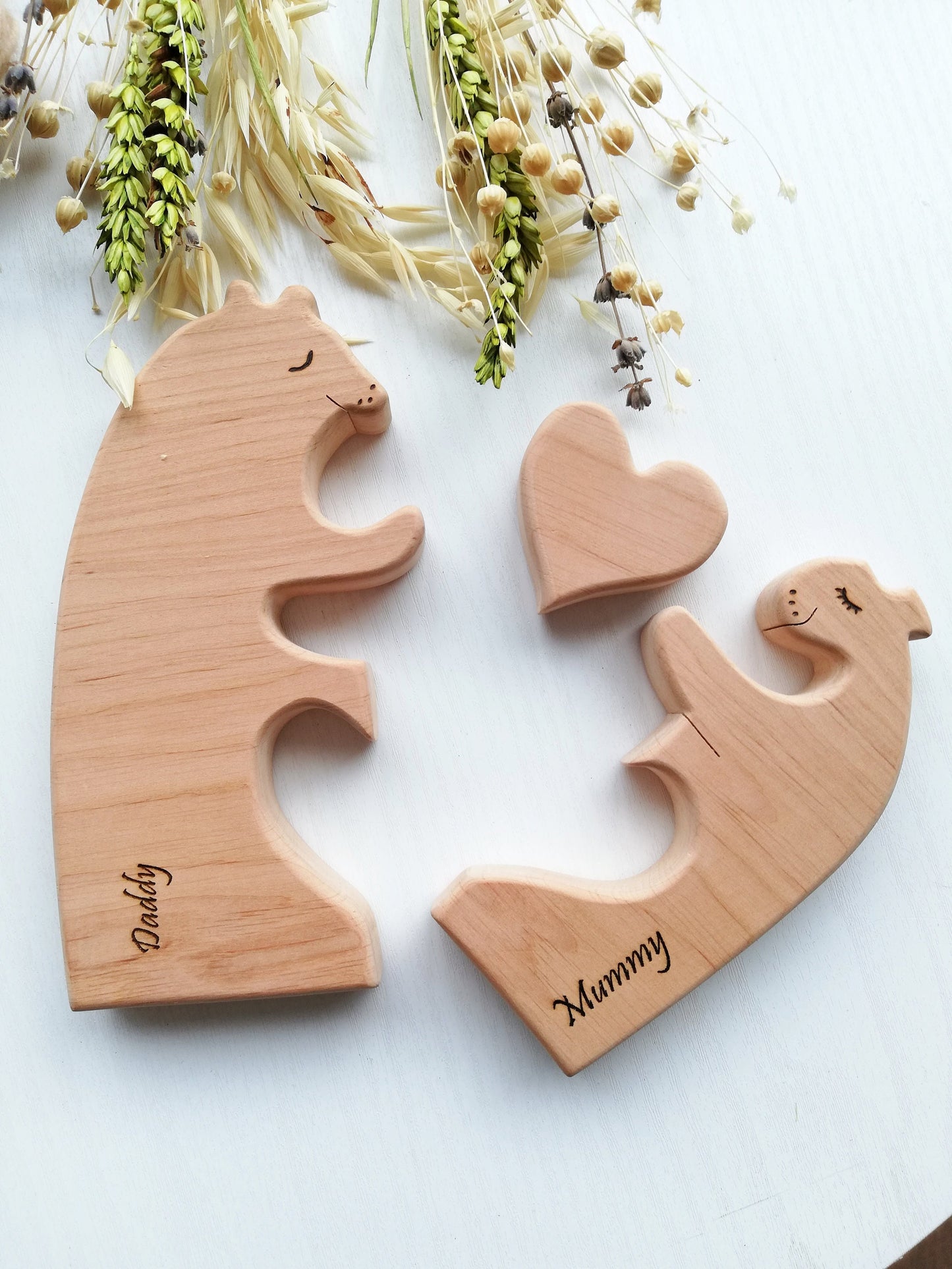 Personalized gift puzzle | Wooden puzzle animals | Gifts for baby and family | Decor baby room | Personal wooden gifts | Family animals toy