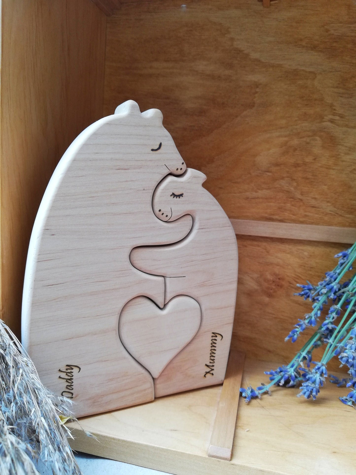 Personalized gift puzzle | Wooden puzzle animals | Gifts for baby and family | Decor baby room | Personal wooden gifts | Family animals toy