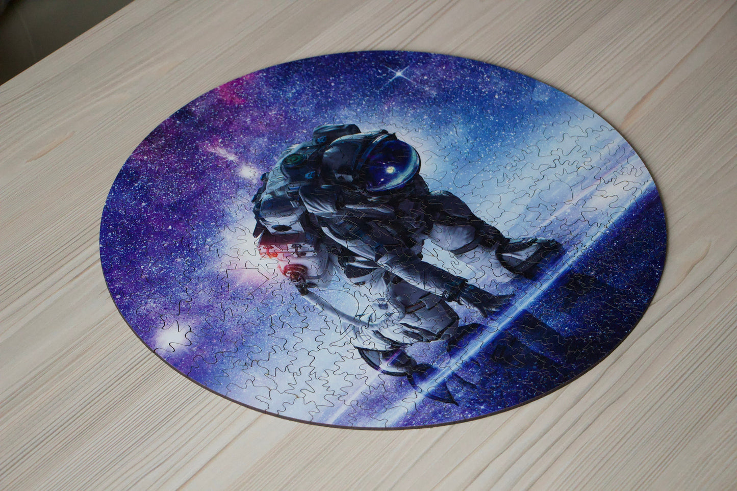 Custom Astronaut  Wooden jigsaw puzzle for adults children, Wood puzzle box, Laser cut wooden jigsaw puzzle, Wood board game