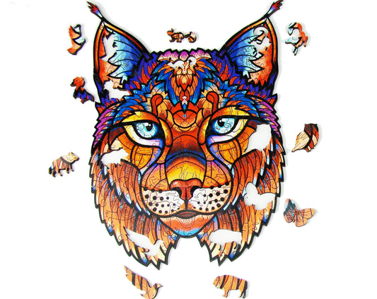 Wooden Jigsaw Puzzles for adults Lynx Custom 3d Puzzle piece Wood busy puzzle Toy Laser cut