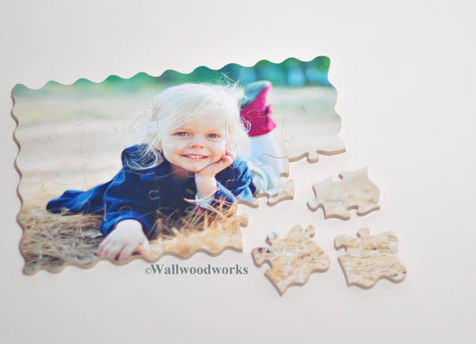 Four Kids Wooden Jigsaw Puzzles - A photo puzzle to entertain your child and develop fine motor skills. Buy bundle 5 and receive 1 on us