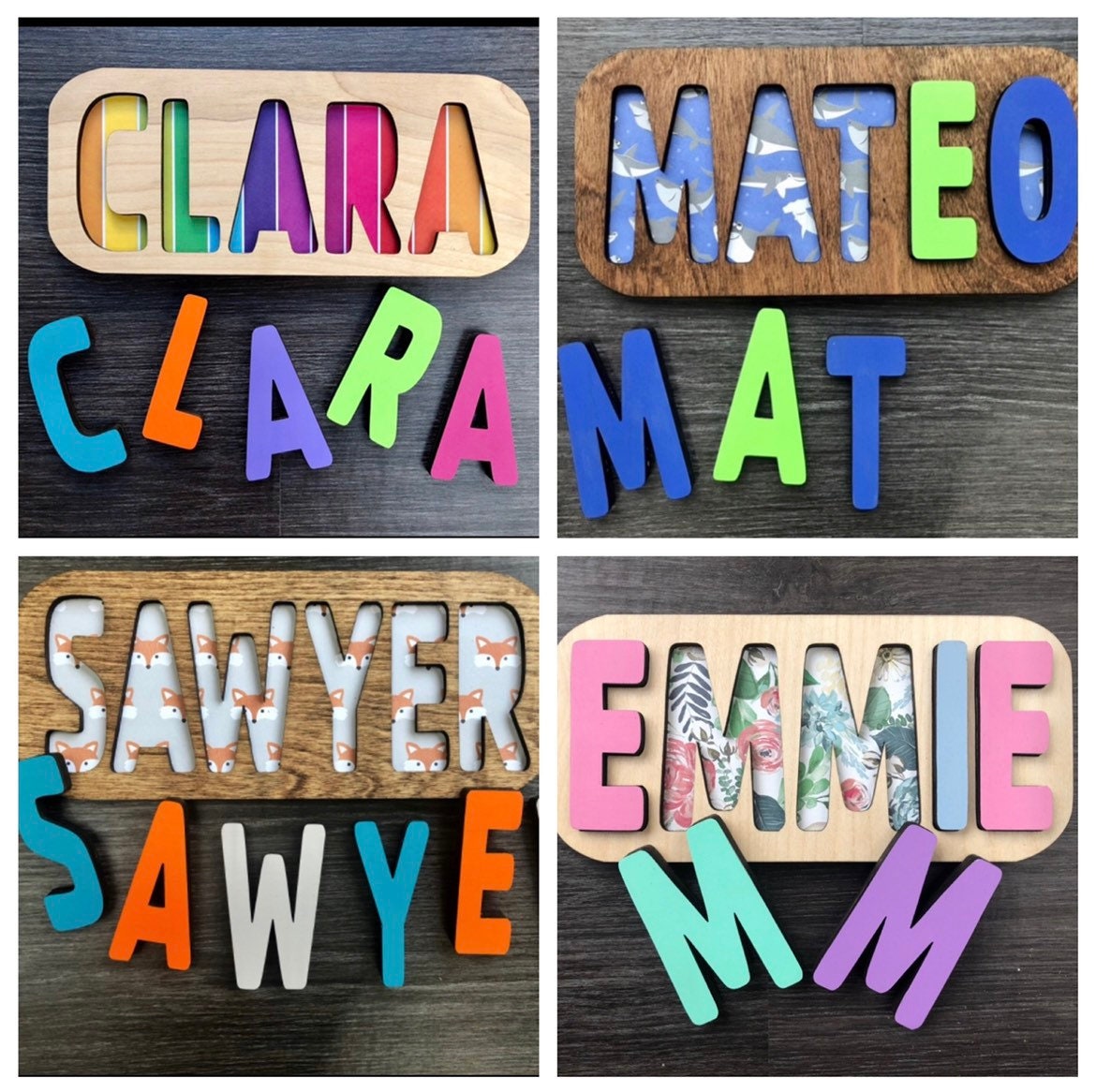 Personalized little boys name puzzle/ wood learning puzzles/ gift for toddler boy/ vehicles, trucks, cars, airplane