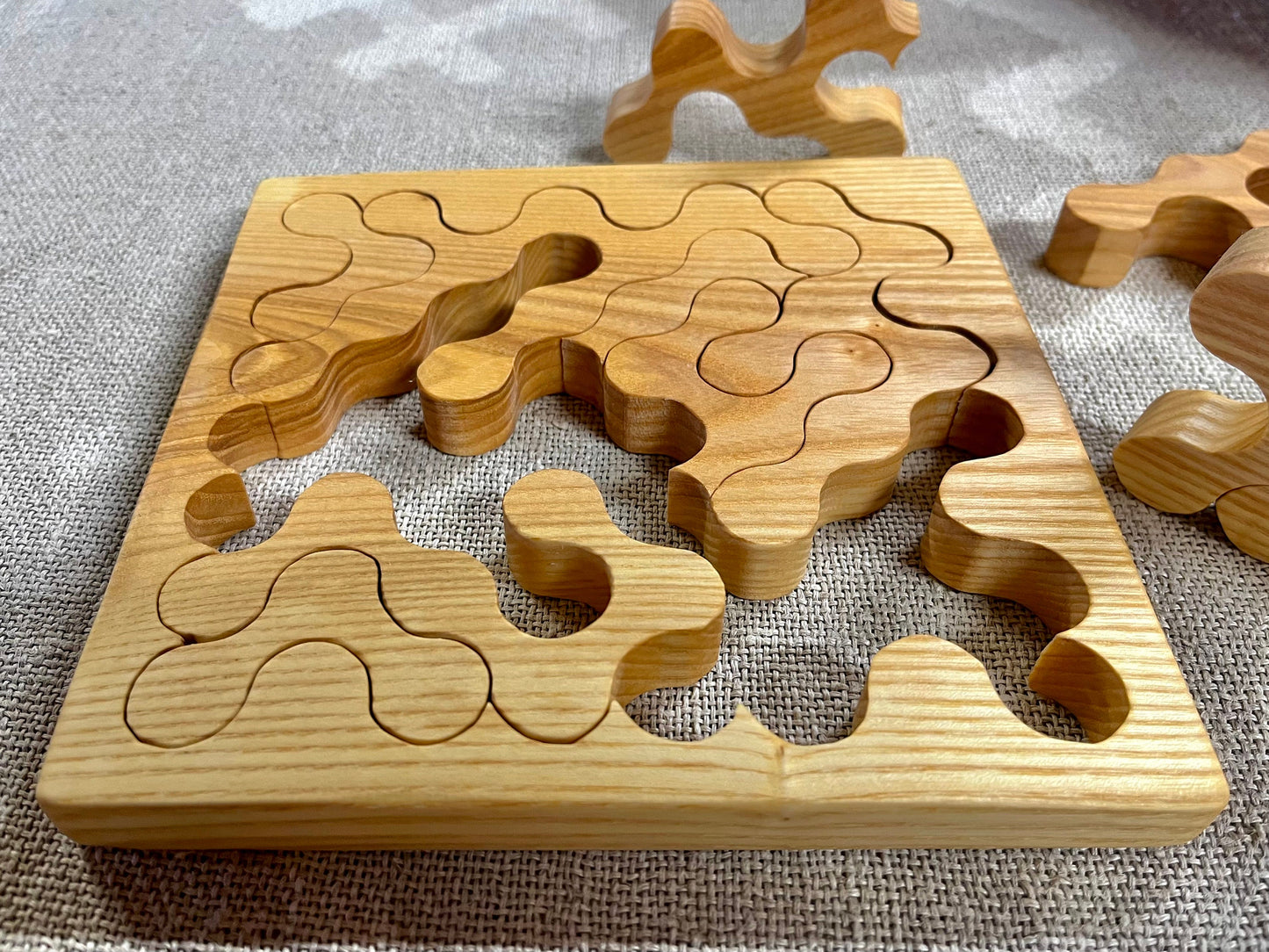 Jigsaw Wooden Puzzle, Fractal Wooden Puzzle Board Game, Brainteaser Table Game, Logic Games | Gift for kids, Gift for adults, Puzzle lovers