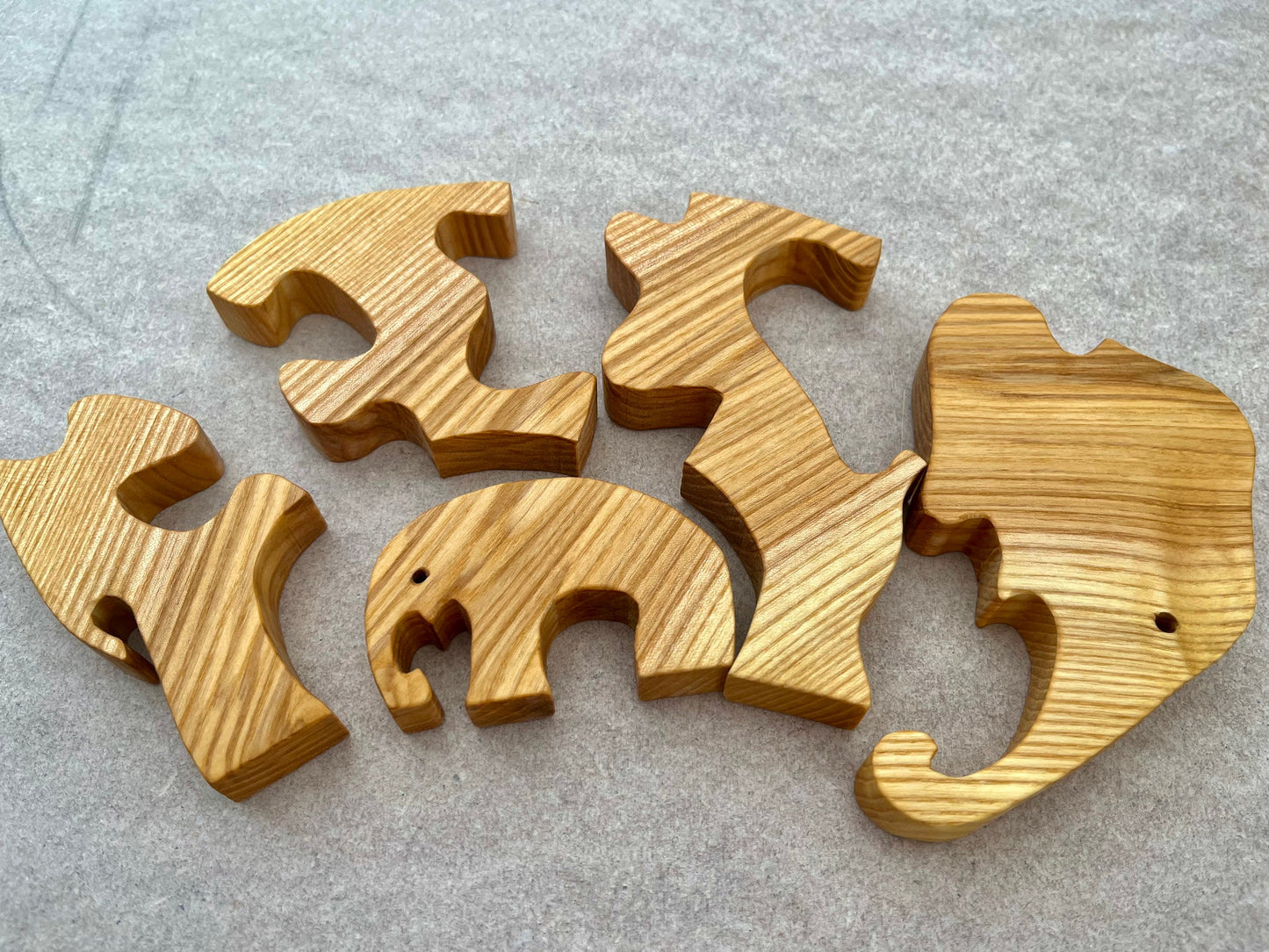 Elephant Wooden Puzzle, Animal Puzzle for Kids, Safari Animals | Montessori toy, Baby first puzzle, Gift for toddler, 1st Birthday gift