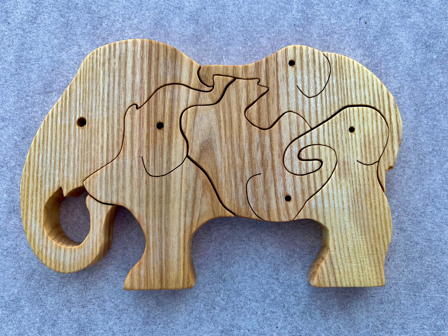 Elephant wooden puzzle, Safari animals, Puzzle for kids, Wooden toys for kids, Montessori toys, Animal wood figures, Gift for children