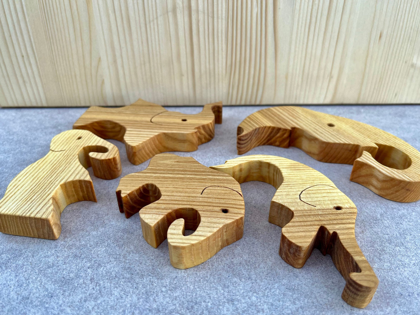 Elephant wooden puzzle, Safari animals, Puzzle for kids, Wooden toys for kids, Montessori toys, Animal wood figures, Gift for children