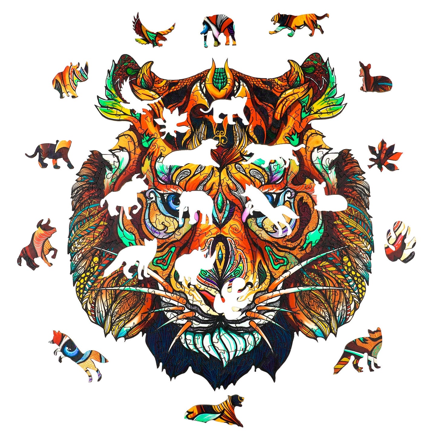 Tiger Puzzle - High-quality laser-cut wooden jigsaw puzzle | animal puzzle | great activity for adults and children