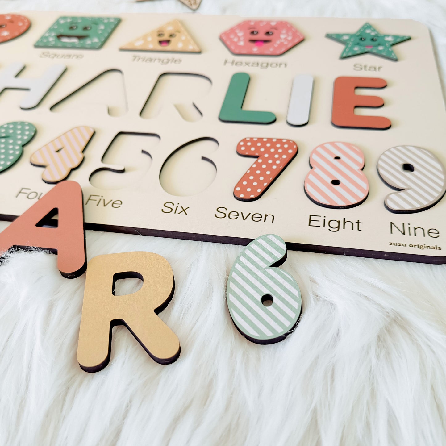 Wooden Personalized Handmade Name Puzzle | Custom Busy Board Puzzle | Baby Girl and Boy Gifts | Kid Christmas Gifts | Custom Toys for Baby