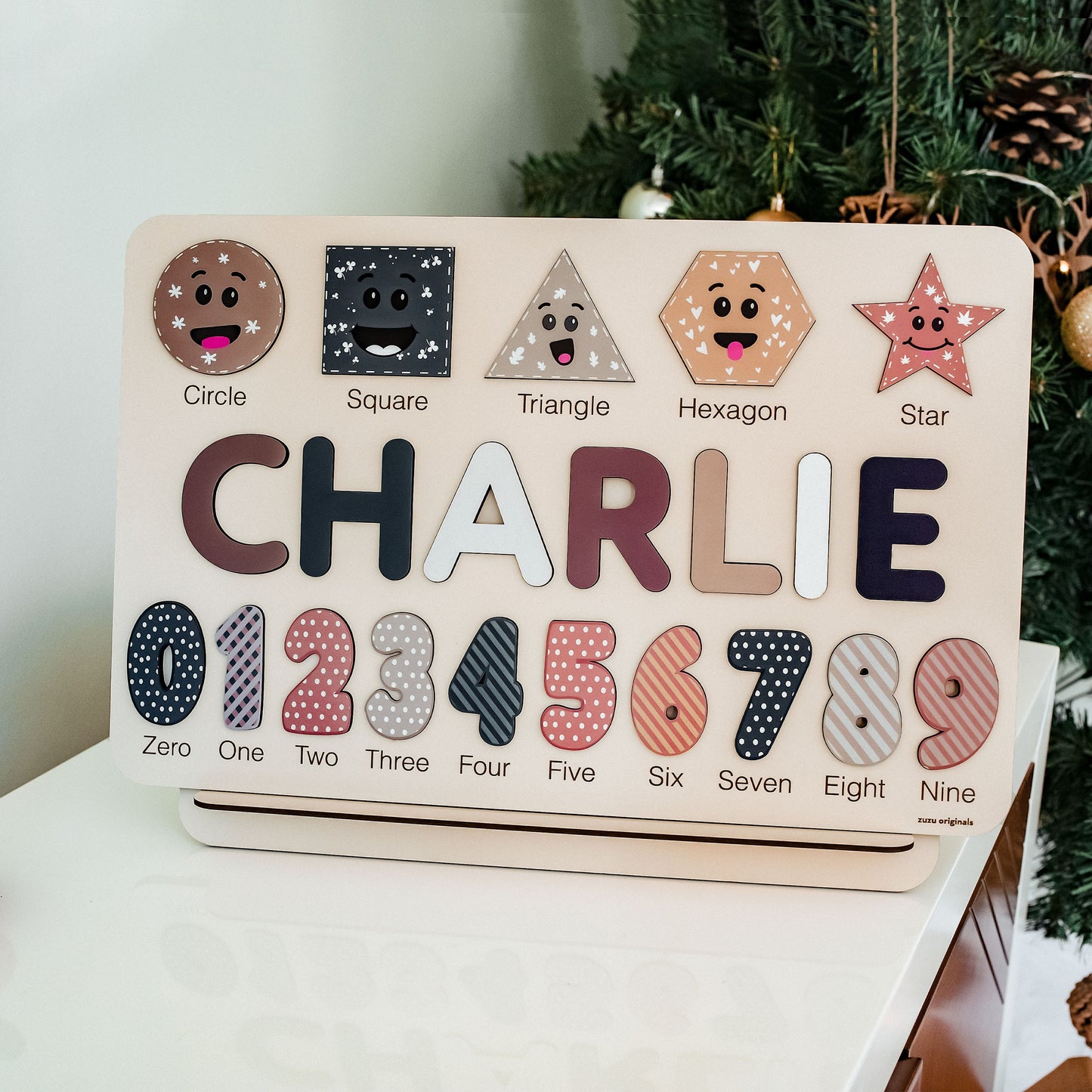 Wooden Personalized Handmade Name Puzzle | Custom Busy Board Puzzle | Baby Girl and Boy Gifts | Kid Christmas Gifts | Custom Toys for Baby