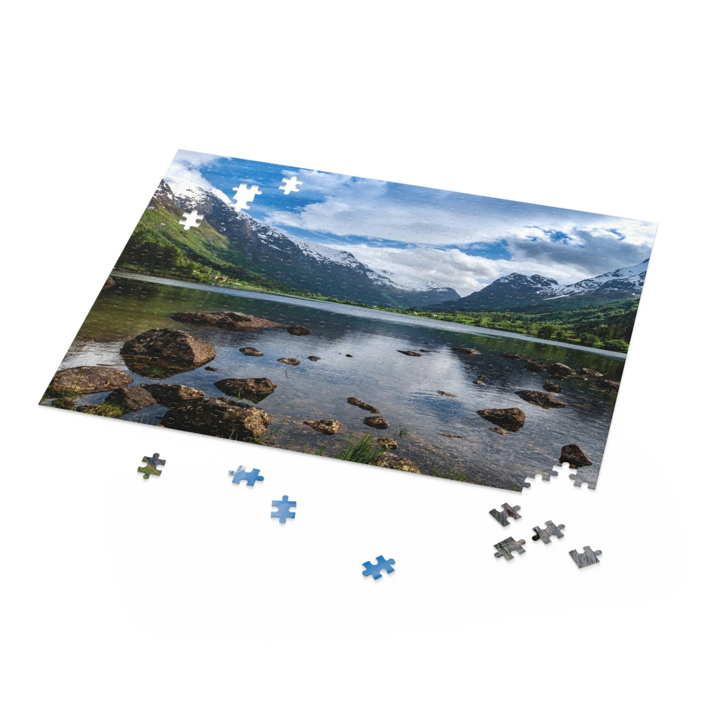 Mountain Puzzle, Challenging Jigsaw for Adults and Kids, Handmade Wood, Unique Gift, Rustic Decor, Fun River Mountain Puzzle Gift, Puzzle