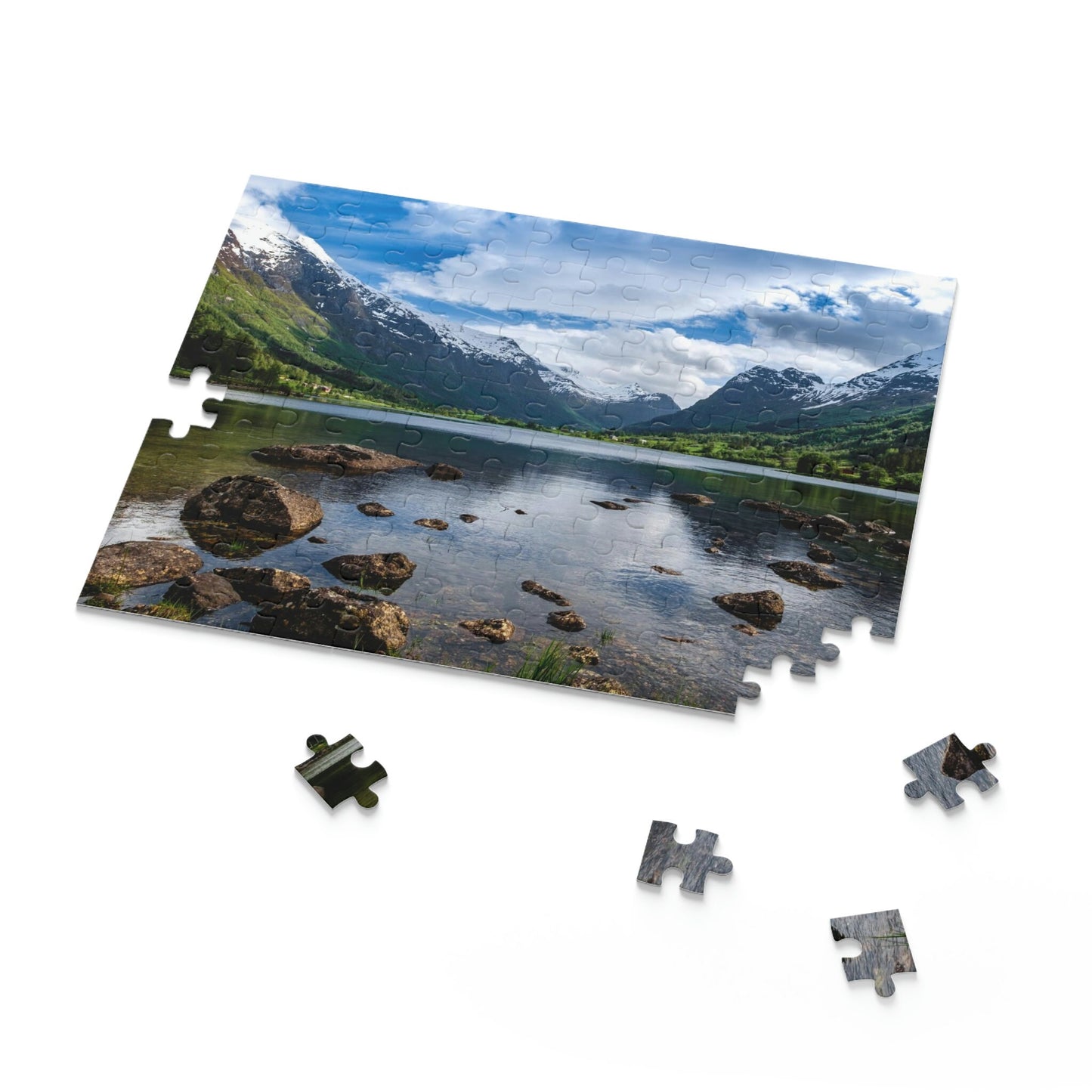 Mountain Puzzle, Challenging Jigsaw for Adults and Kids, Handmade Wood, Unique Gift, Rustic Decor, Fun River Mountain Puzzle Gift, Puzzle