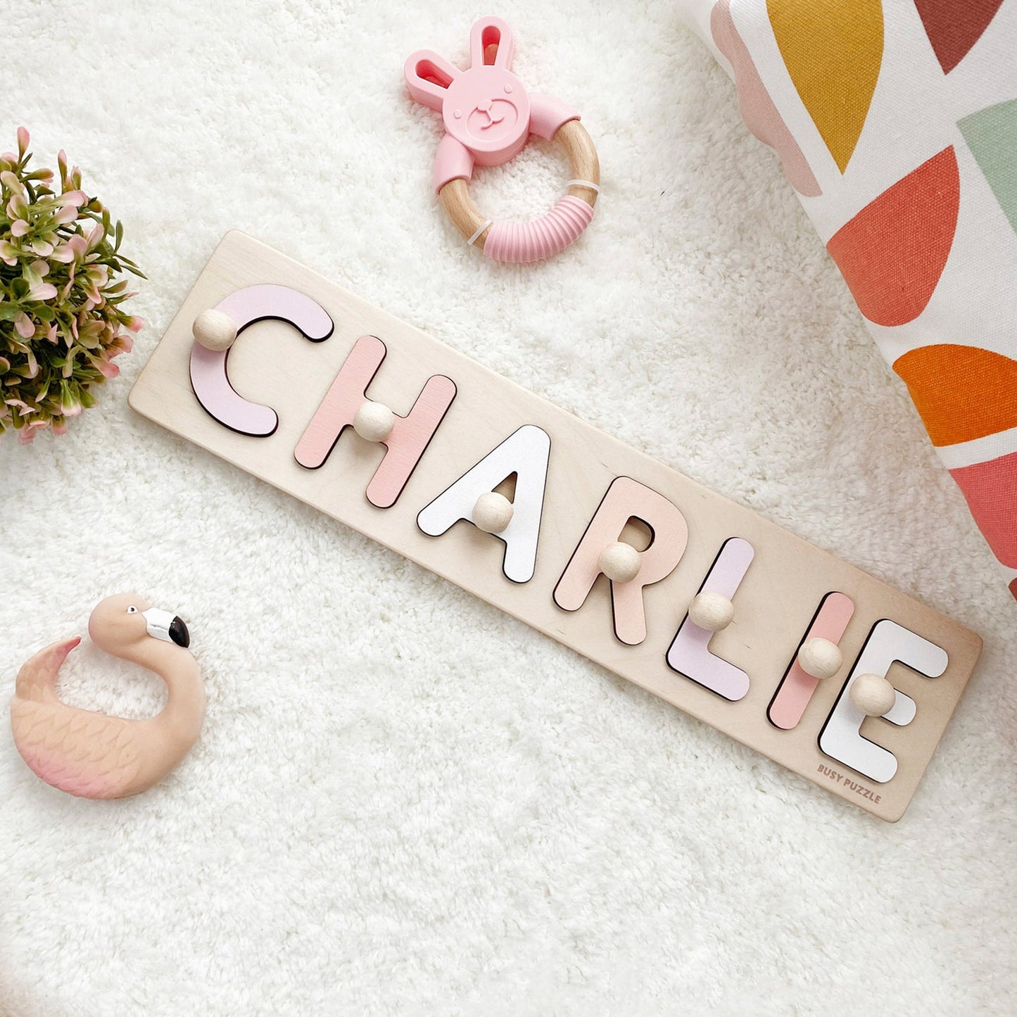 1st Birthday Name Puzzle, Baby Gift Personalized, Montessori Toddler Toys, Custom Gifts For Kids, First Christmas Gift, Nursery Name Sign