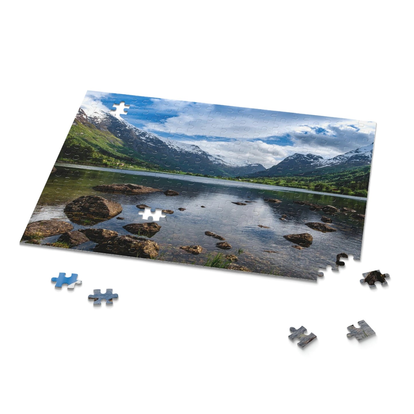 Mountain Puzzle, Challenging Jigsaw for Adults and Kids, Handmade Wood, Unique Gift, Rustic Decor, Fun River Mountain Puzzle Gift, Puzzle