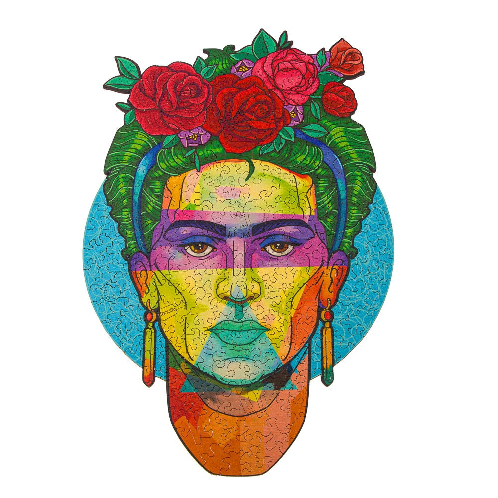 Wooden Frida Kahlo puzzle 250 pcs, Wooden jigsaw puzzle for any age, jigsaw puzzle board, custom jigsaw puzzle, wooden jigsaw puzzle adult