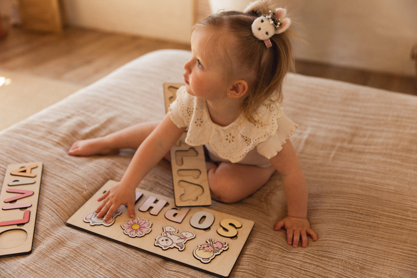 Personalized Wooden Jigsaw Puzzle | Busy Board Gift | Toddler Toys | Present for Kids | Baby First Birthday Gift | Custom Eco Toy