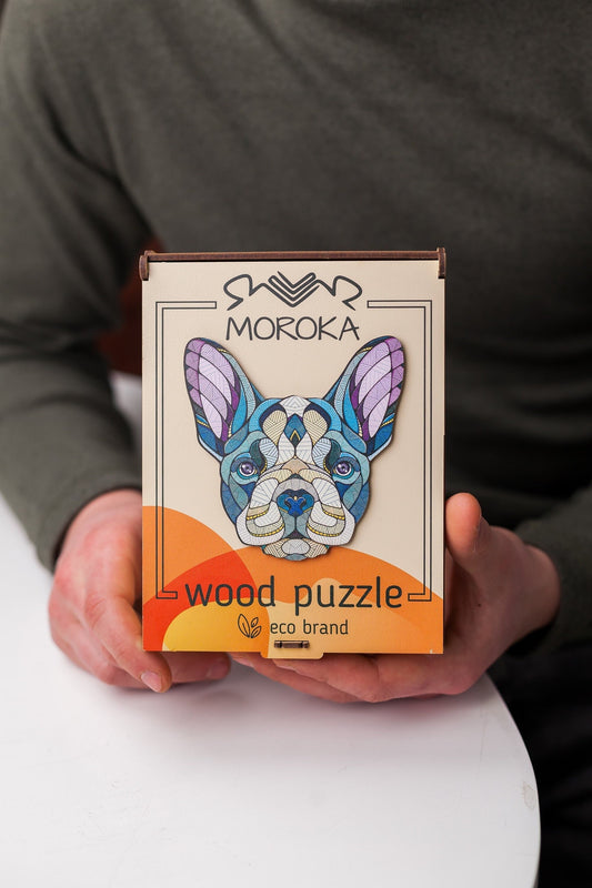 French bulldog jigsaw puzzle, Wooden dog puzzle, Wood jigsaw puzzle for kids, Puzzle for adult, Animal lover gift, Zoo puzzle, Bulldog gifts