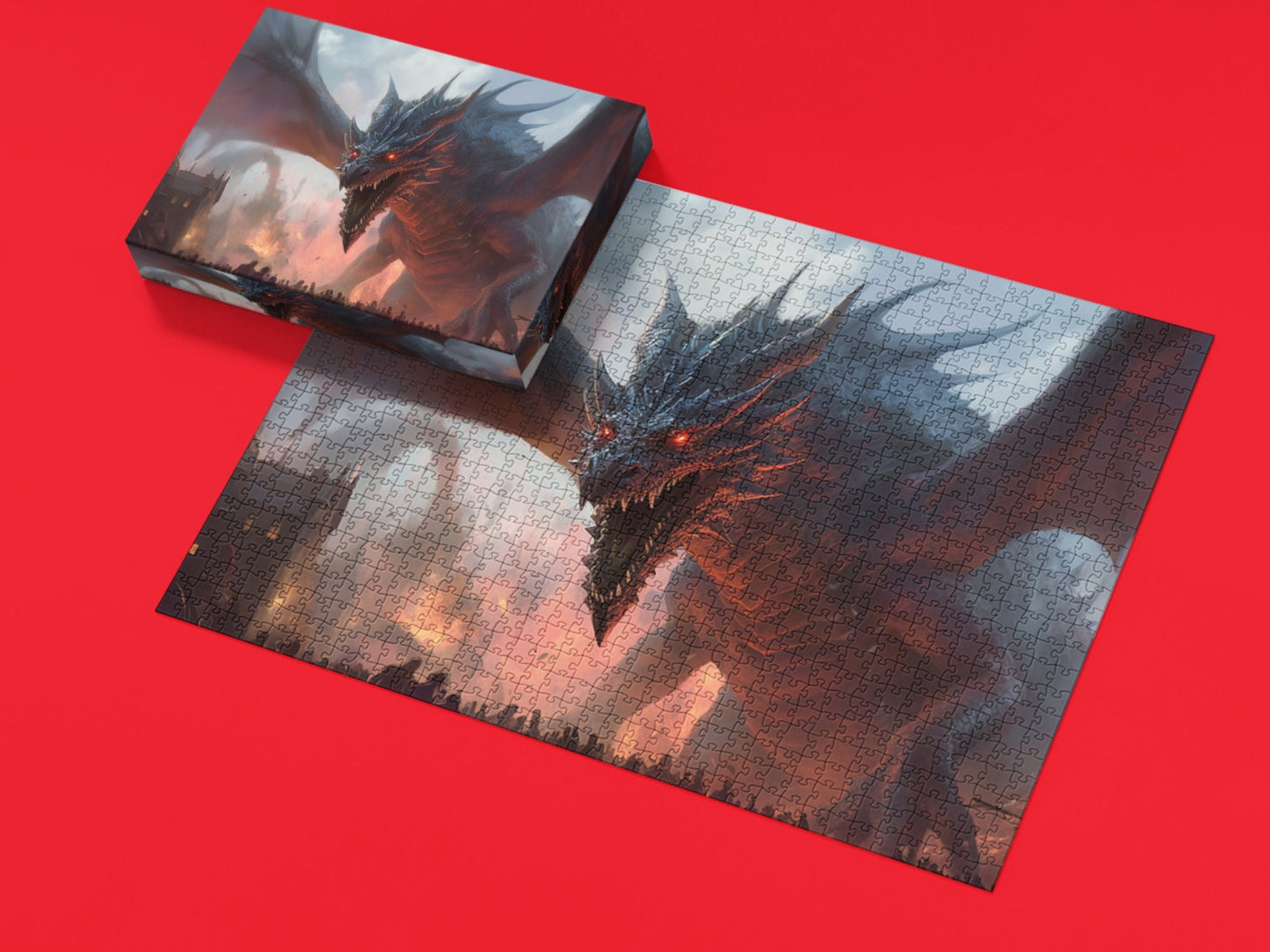 Dragon Jigsaw Puzzle|Challenging game|Colorful Dragon-Themed Toy|Fantasy artwork