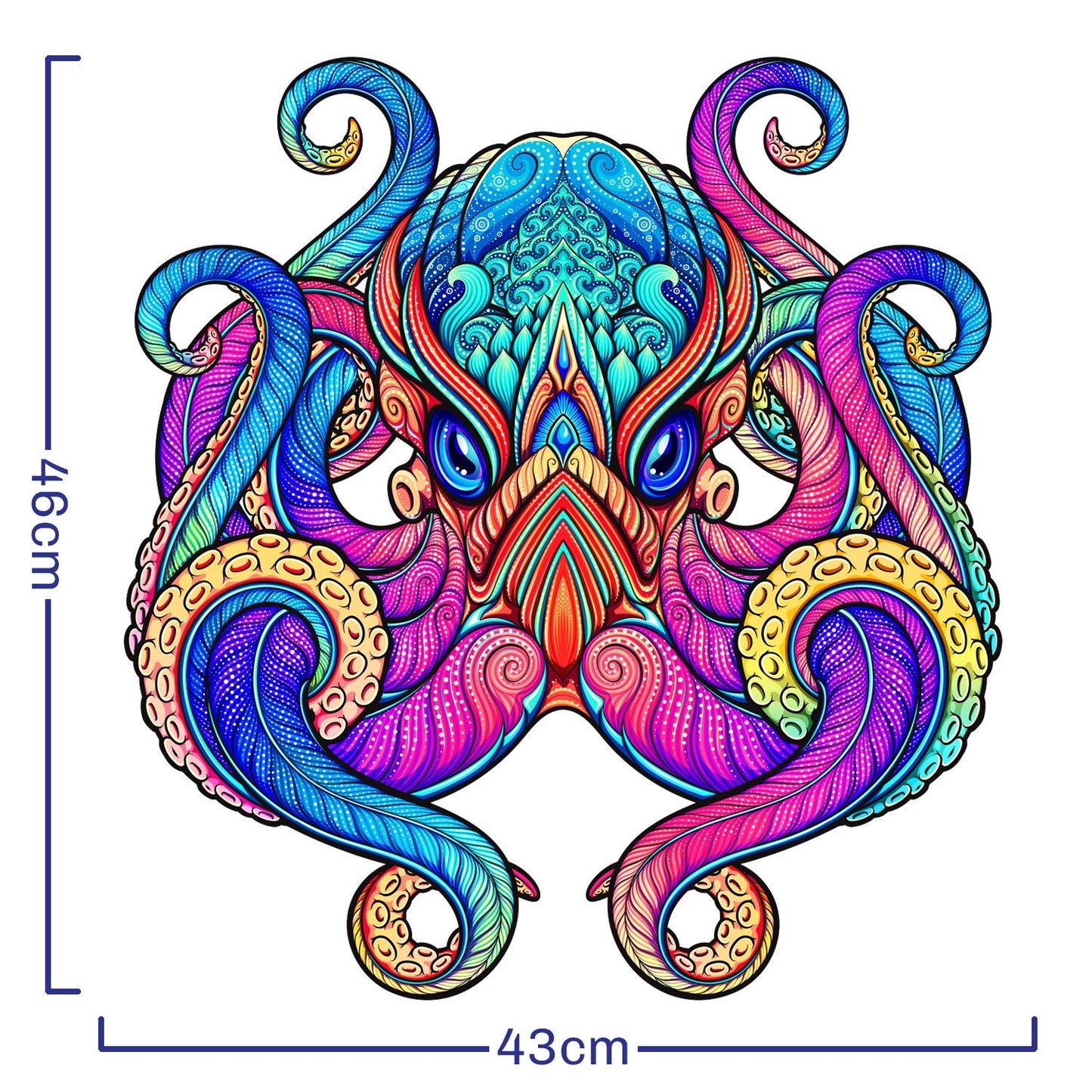 Wooden Puzzle Jigsaw Premium Octopus by Adawoo