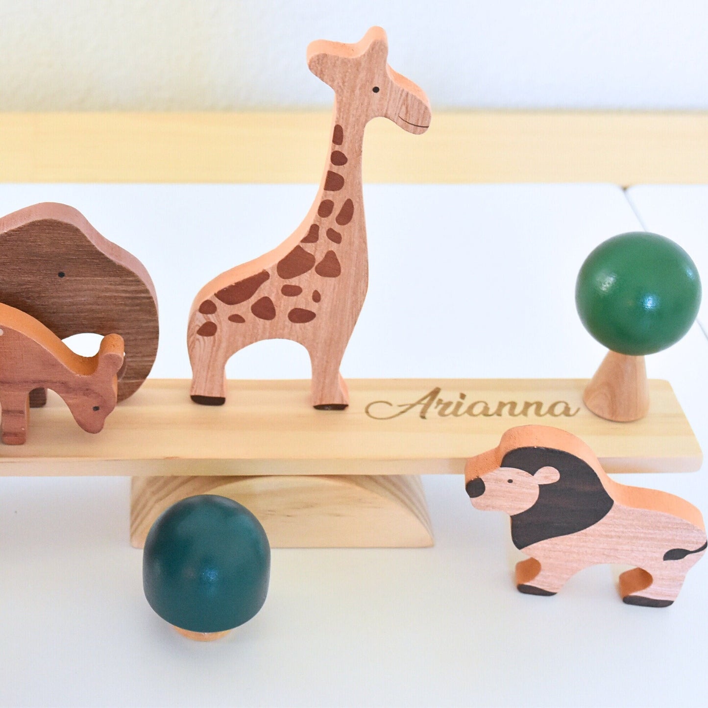 Personalized animal wood puzzle montessori gift custom christmas wood toy for kid first birthday gift montessori toddler gift baby shower