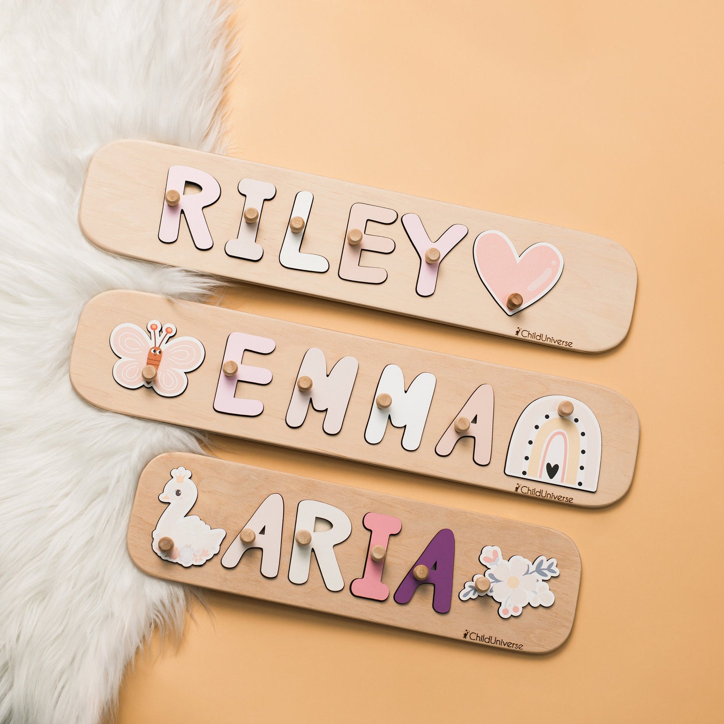 Special First Birthday, Wood Name Puzzle With Animals, New Baby Gift, First Birthday Gift, Baby, Personalized toy for Girl and Boy