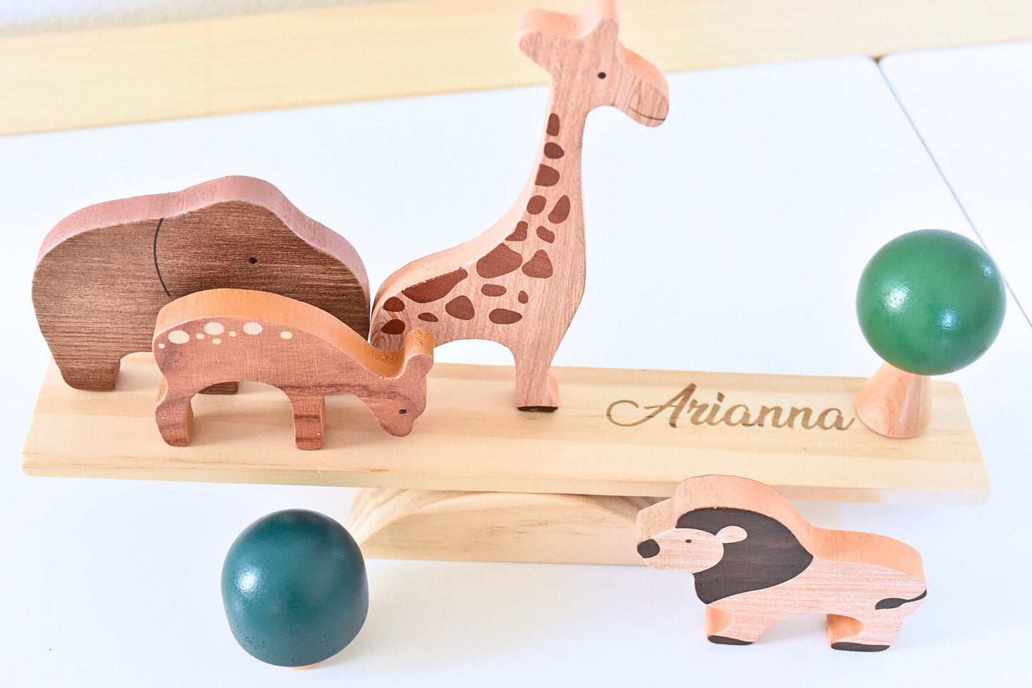 Personalized animal wood puzzle montessori gift custom christmas wood toy for kid first birthday gift montessori toddler gift baby shower