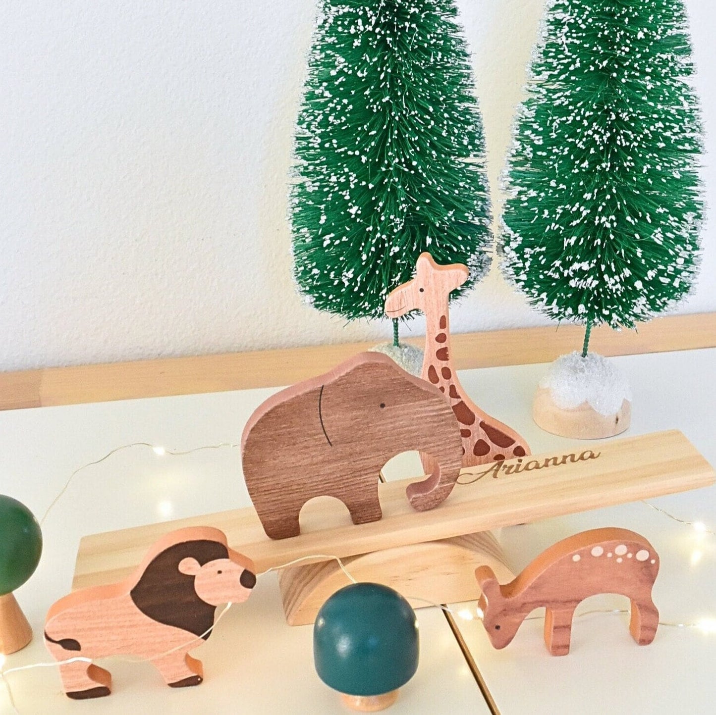 Personalized animal wood puzzle montessori gift custom christmas wood toy for kid first birthday gift montessori toddler gift baby shower