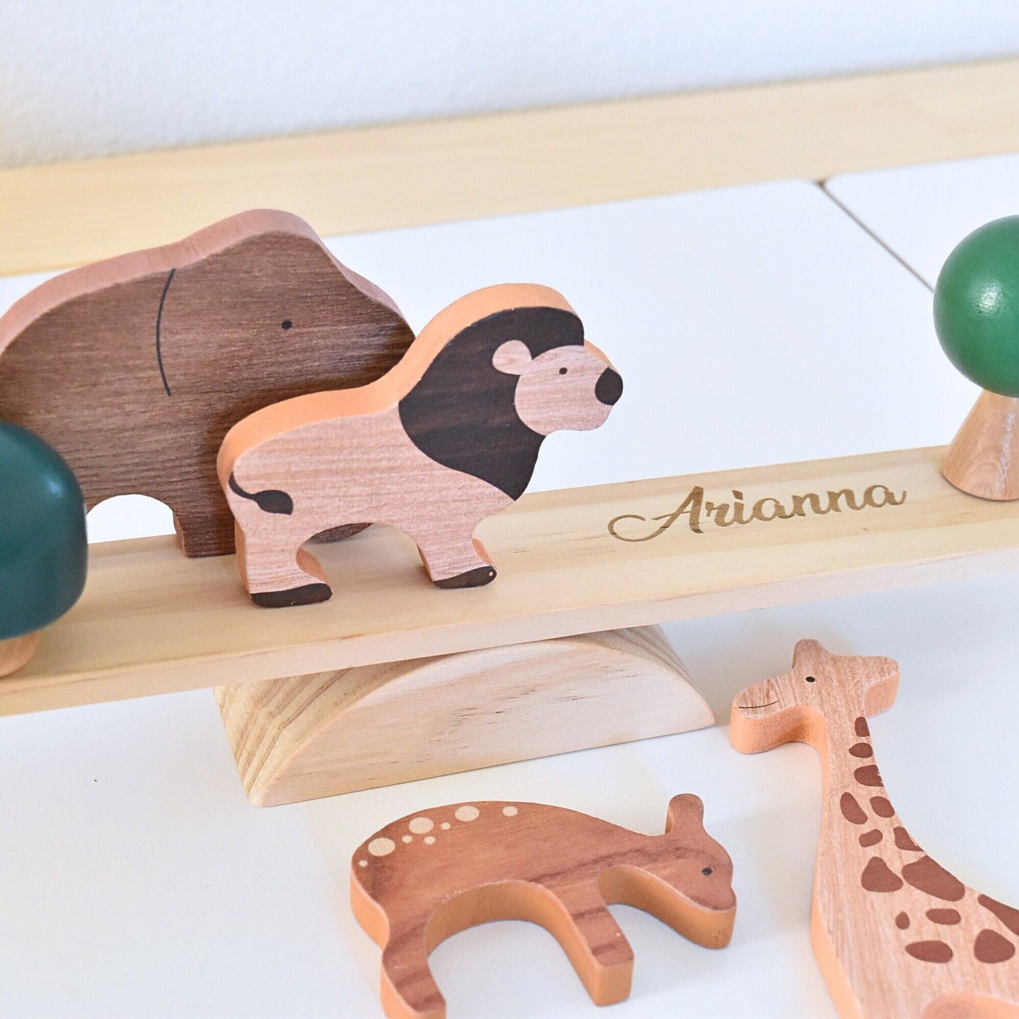 Personalized animal wood puzzle montessori gift custom christmas wood toy for kid first birthday gift montessori toddler gift baby shower