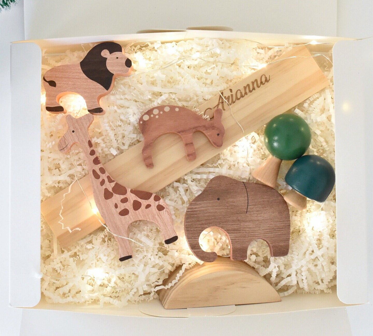 Personalized animal wood puzzle montessori gift custom christmas wood toy for kid first birthday gift montessori toddler gift baby shower