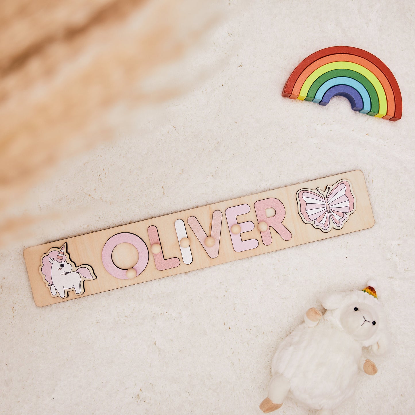 Personalized name puzzle for baby, Wooden name puzzle for toddlers, Personalized gifts for new born baby, Custom Christmas gift for newborn