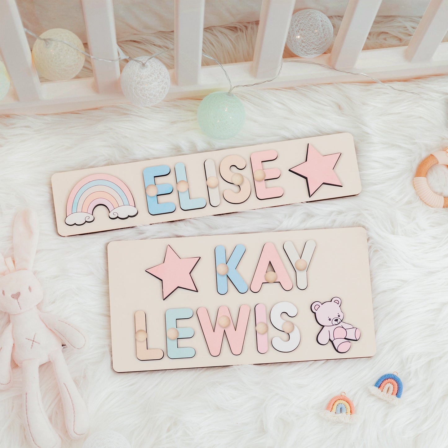 Personalized name puzzle for kids, baby name puzzle, Easter Gifts,birthday gifts for boys and girls, educational baby montessori toy gifts