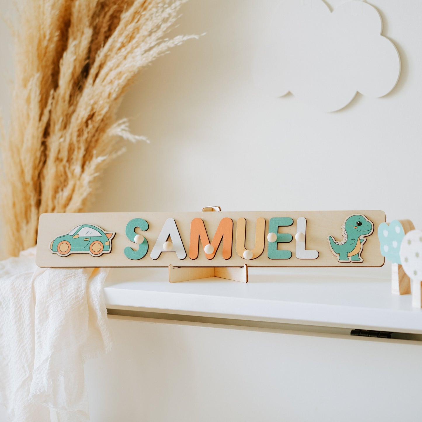 Personalized name puzzle for baby, Wooden name puzzle for toddlers, Personalized gifts for new born baby, Custom Christmas gift for newborn