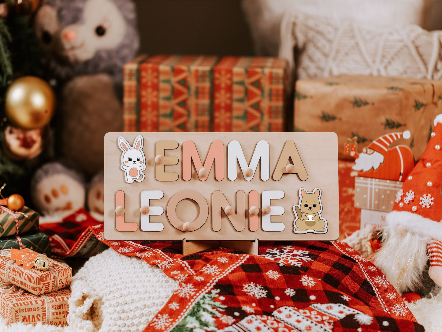 Custom name puzzle with pegs, wooden name puzzle, unique christmas gifts for kids, baby shower gifts, first birthday gifts, baby gifts