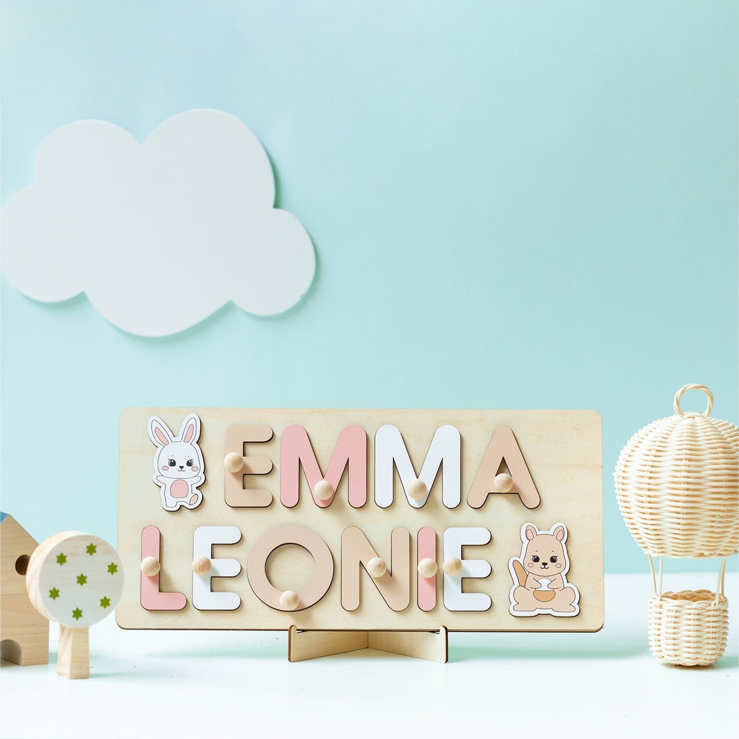 Custom name puzzle with pegs, wooden name puzzle, unique christmas gifts for kids, baby shower gifts, first birthday gifts, baby gifts