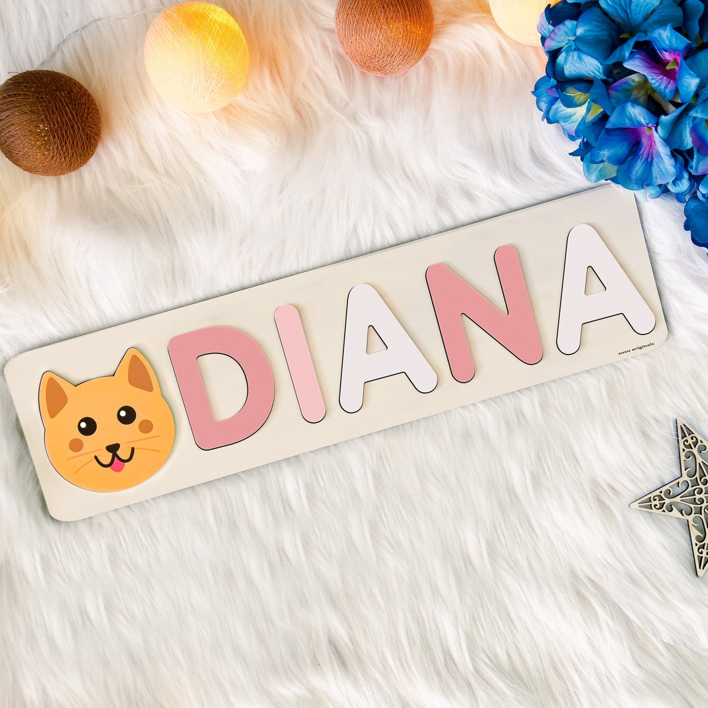 Baby Personalized Gift | 1 Year Old and Newborn Gifts | 1st Birthday Gift Girl | Personalized Wooden Name Puzzle | Baby Girl Name Puzzle