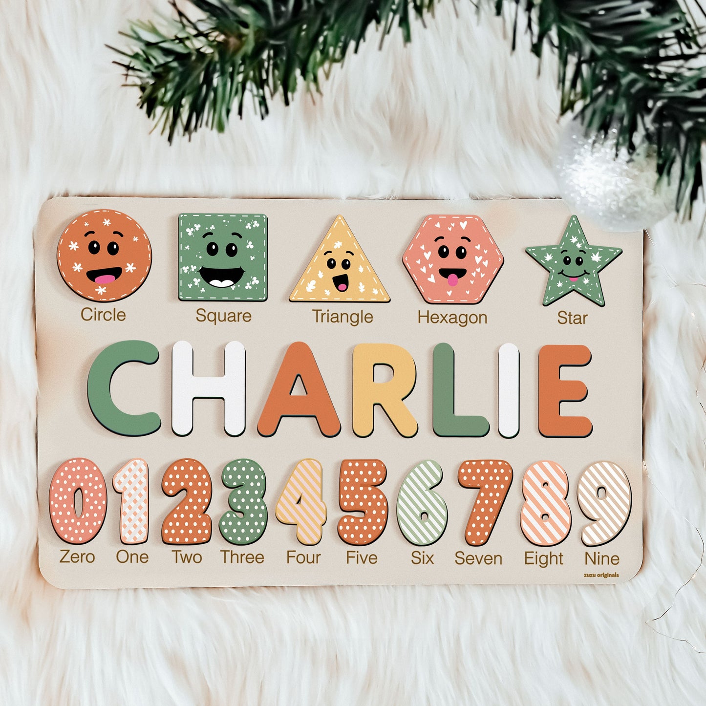 Wooden Personalized Handmade Name Puzzle | Custom Busy Board Puzzle | Baby Girl and Boy Gifts | Kid Christmas Gifts | Custom Toys for Baby