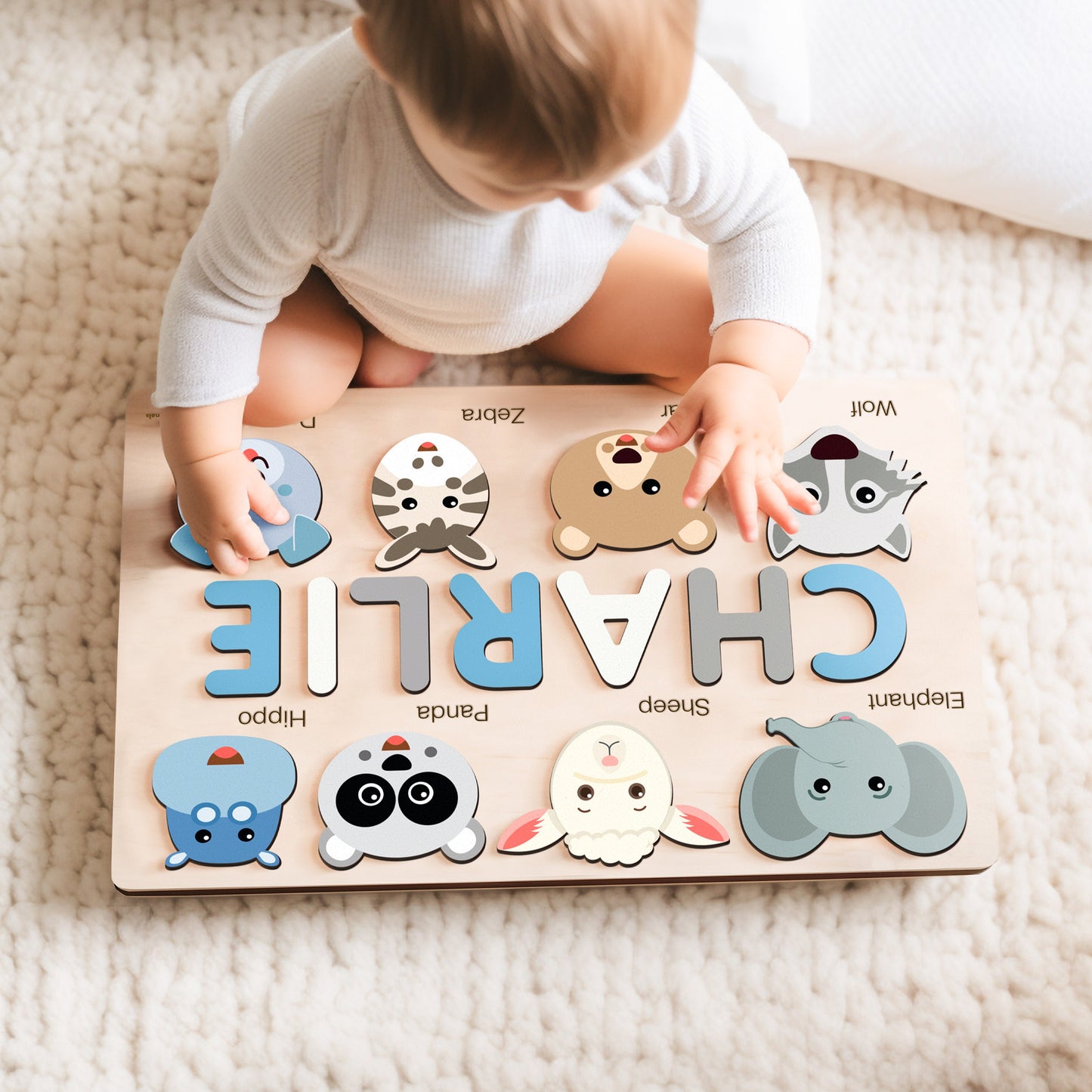 Custom Handmade 1st Birthday Gift, Wooden Name Puzzle for Toddler, Personalized Puzzle, Kids Girl Boy Wooden Toys, Toddler Gift