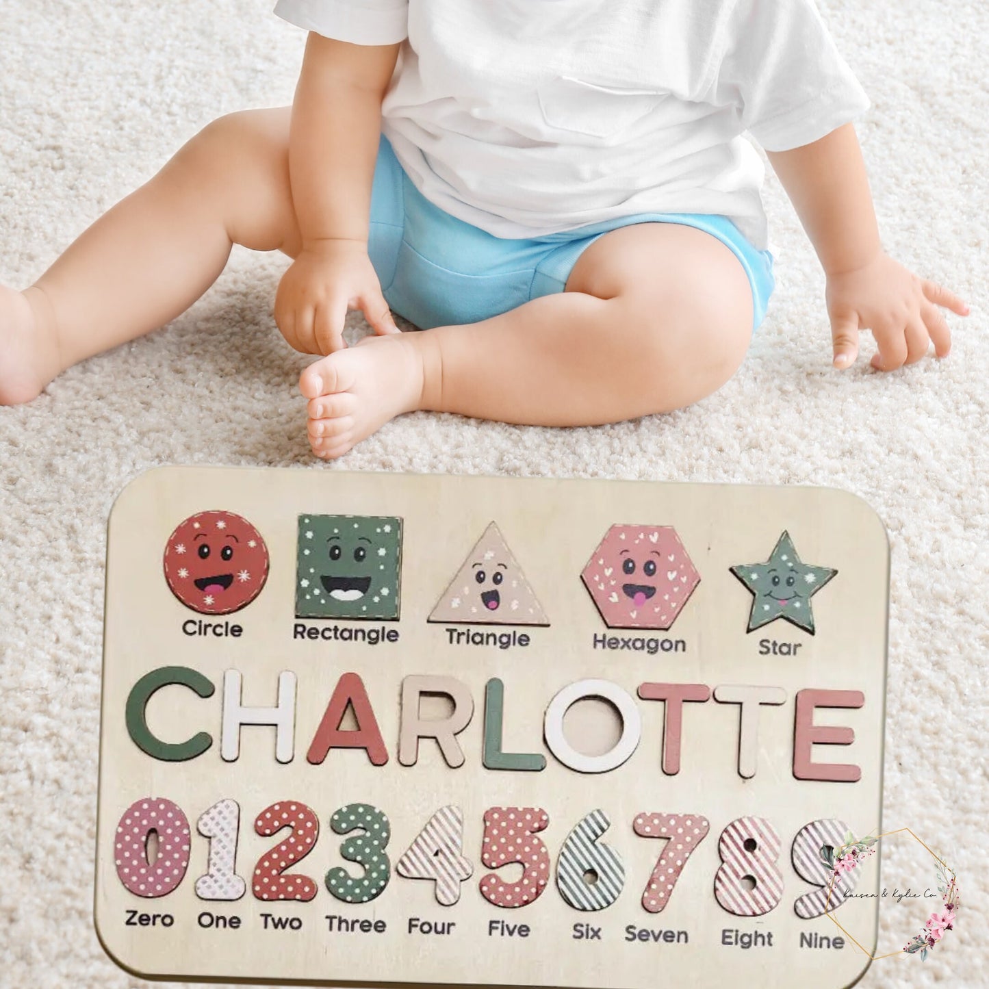 Baby Puzzle Board Game, First Birthday Gifts, Custom Wood Puzzle, Personalized Name, Wooden Name Puzzle, Baby Gifts, Gifts for Baby Girl