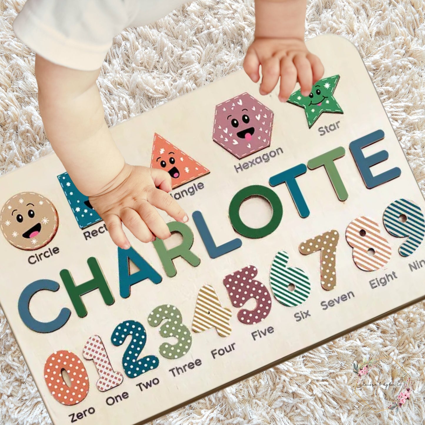 Baby Puzzle Board Game, First Birthday Gifts, Custom Wood Puzzle, Personalized Name, Wooden Name Puzzle, Baby Gifts, Gifts for Baby Girl