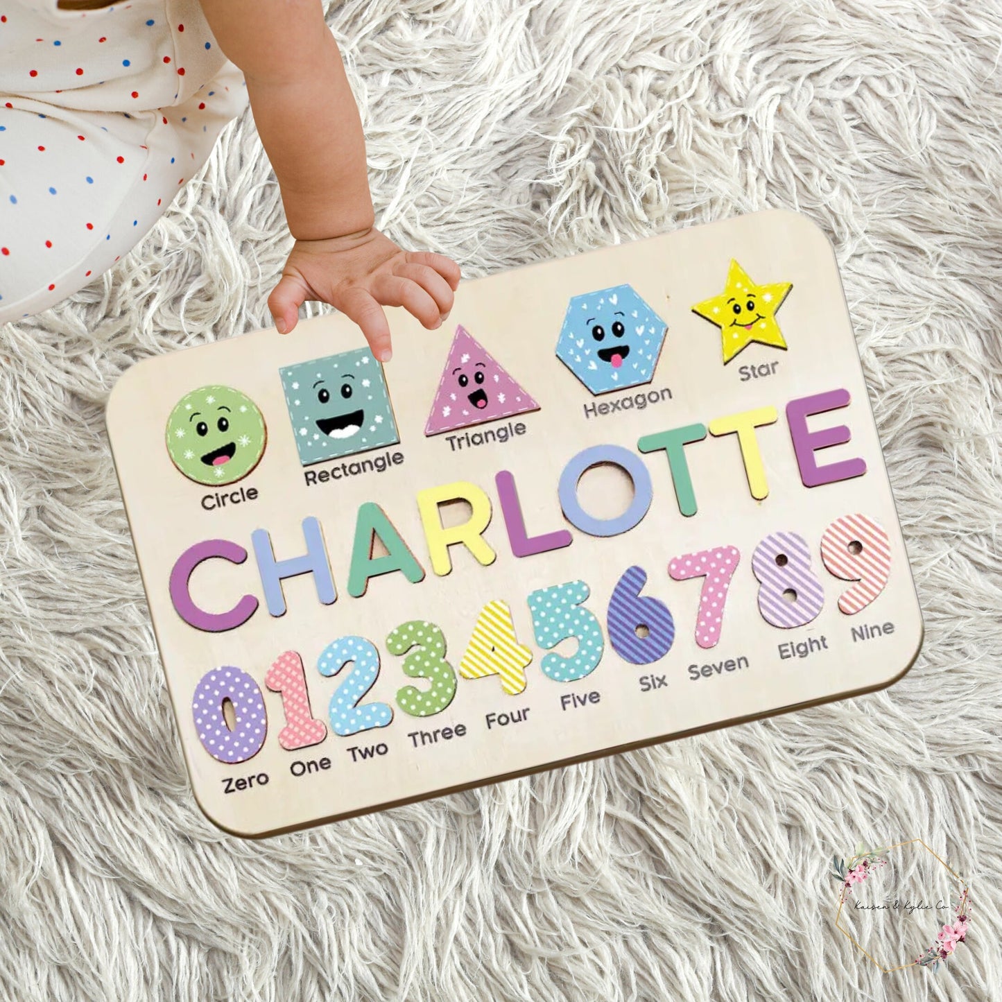 Baby Puzzle Board Game, First Birthday Gifts, Custom Wood Puzzle, Personalized Name, Wooden Name Puzzle, Baby Gifts, Gifts for Baby Girl