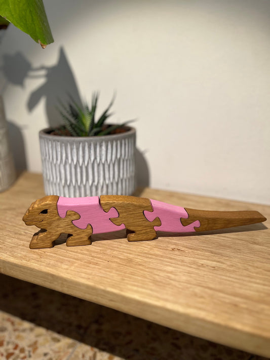 Komodo Dragon Puzzle - Exotic Wooden Jigsaw, Educational Toy, Durable Handcrafted Play, Eco-Friendly Gift