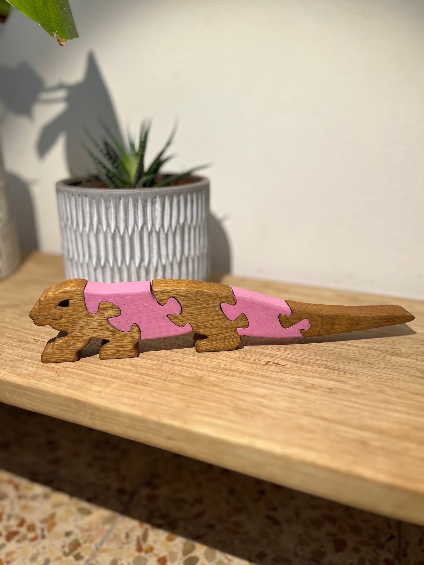 Komodo Dragon Puzzle - Exotic Wooden Jigsaw, Educational Toy, Durable Handcrafted Play, Eco-Friendly Gift