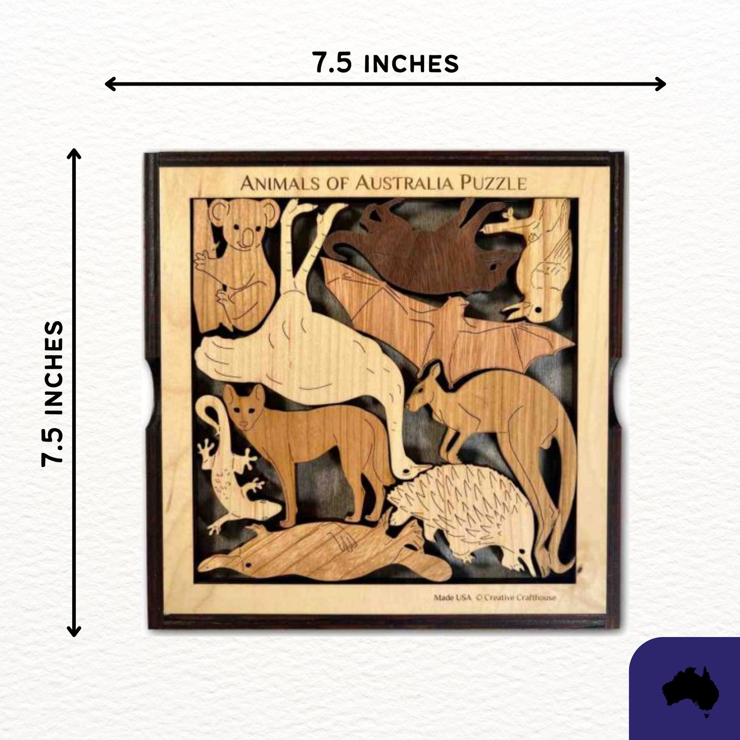 Animals of Australia Puzzle - Can Be Personalized With A Laser Engraved Name or Message