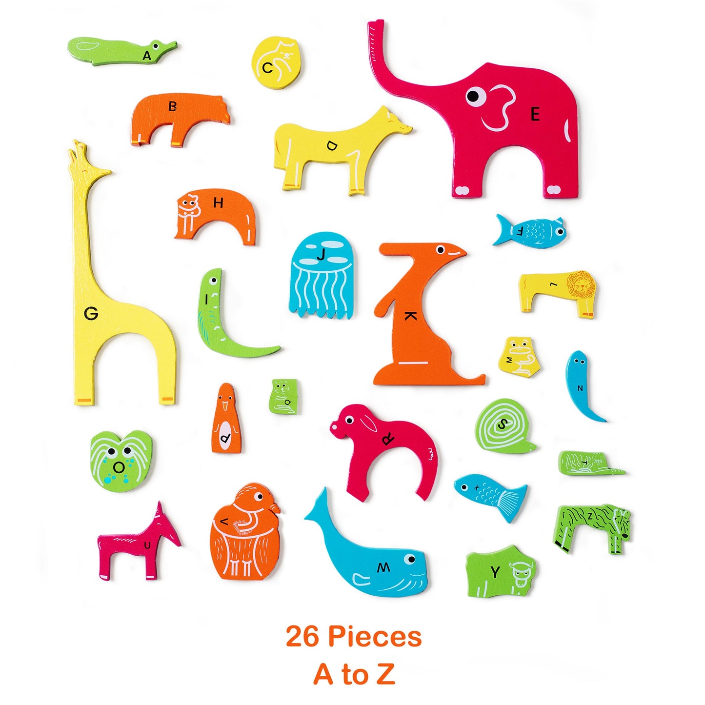 ABC Wooden Puzzle for Kids Ages 3-5, Animal Alphabet Puzzle, Educational and Durable ABC Puzzle, Perfect Gift Idea for Learning and Fun