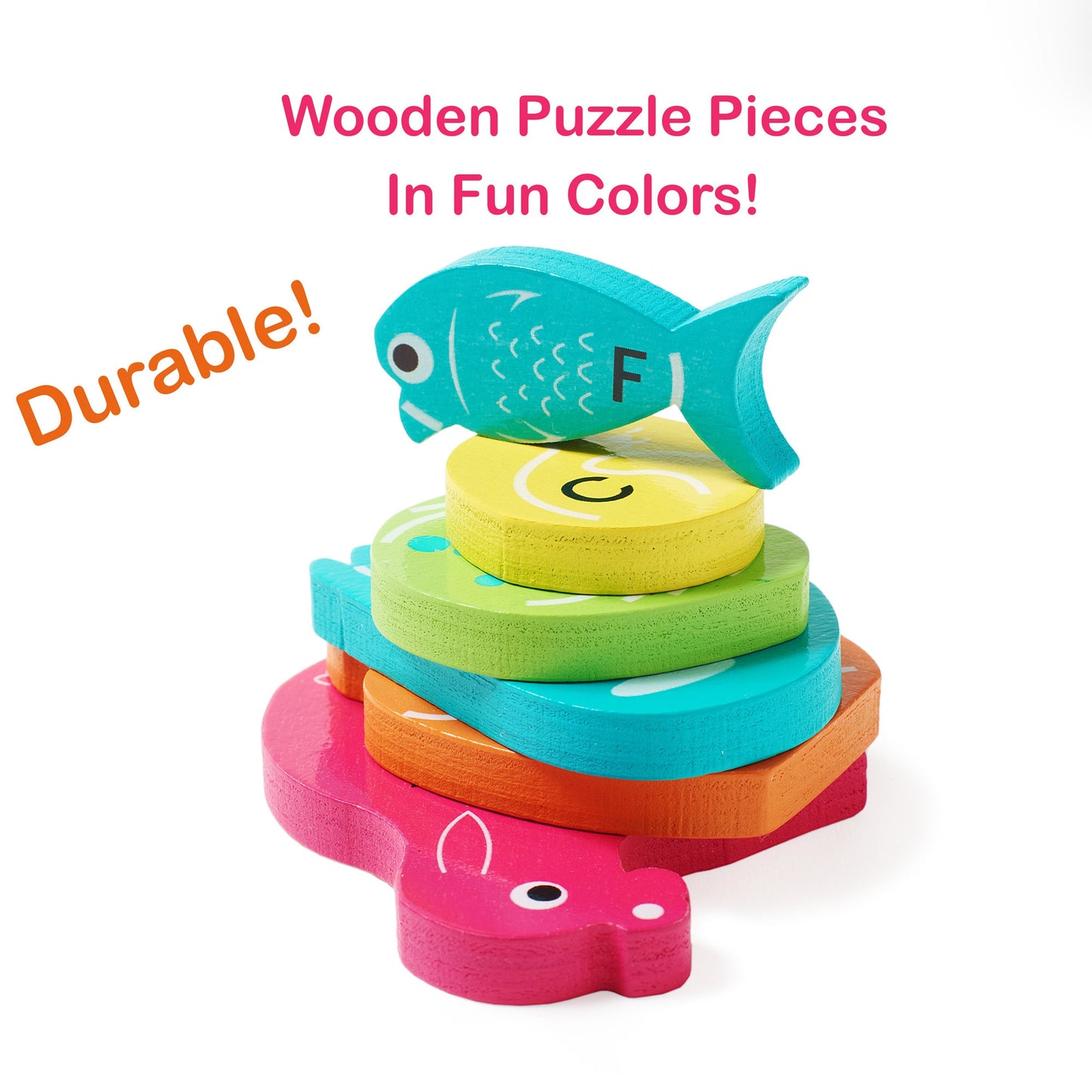 ABC Wooden Puzzle for Kids Ages 3-5, Animal Alphabet Puzzle, Educational and Durable ABC Puzzle, Perfect Gift Idea for Learning and Fun