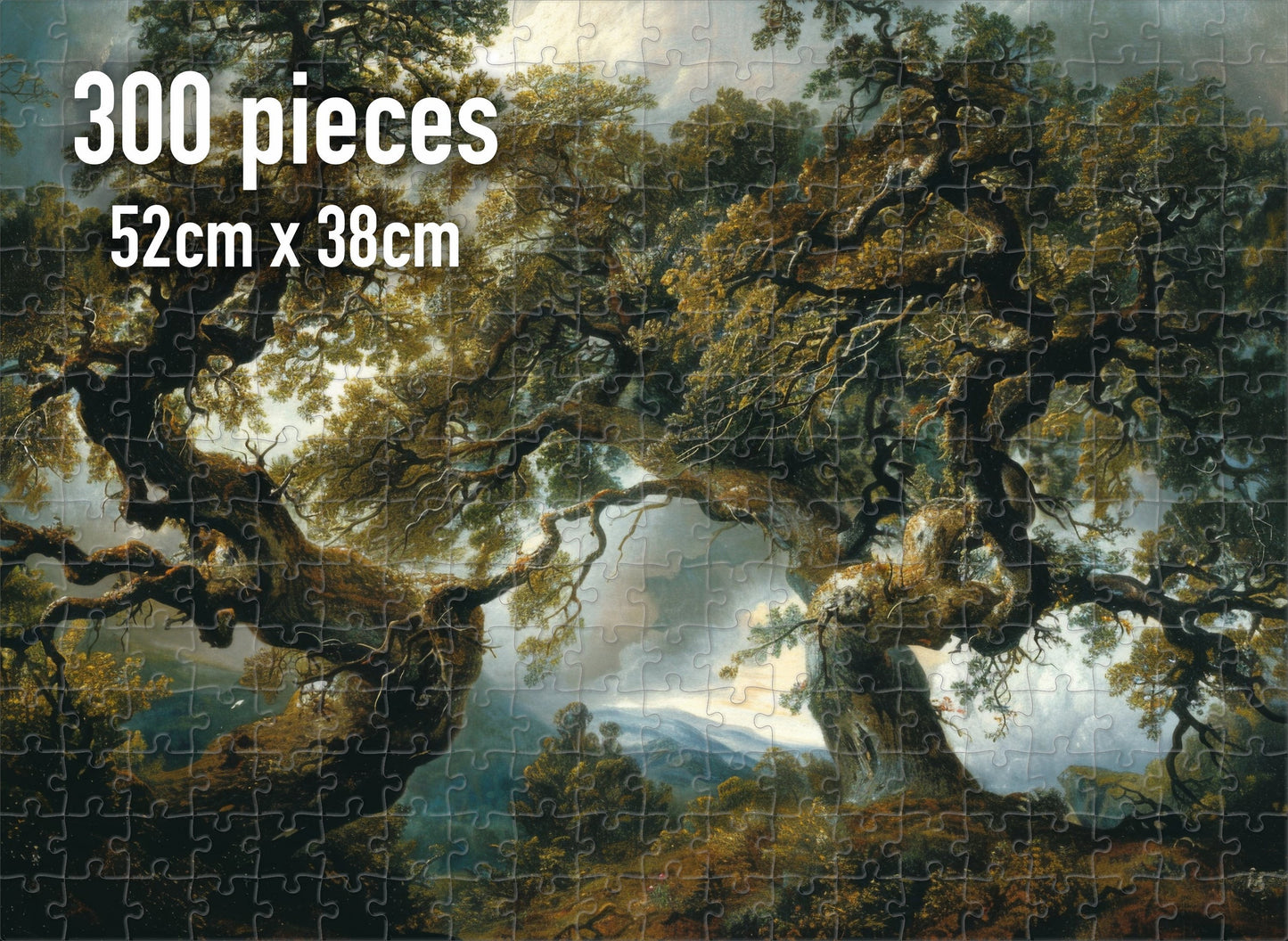 Enchanted Forest Jigsaw Puzzle, Real Wood Puzzle, 1000 500 300 100 Pieces, Challenging Forest Scene, Art Puzzle for Adults and Kids