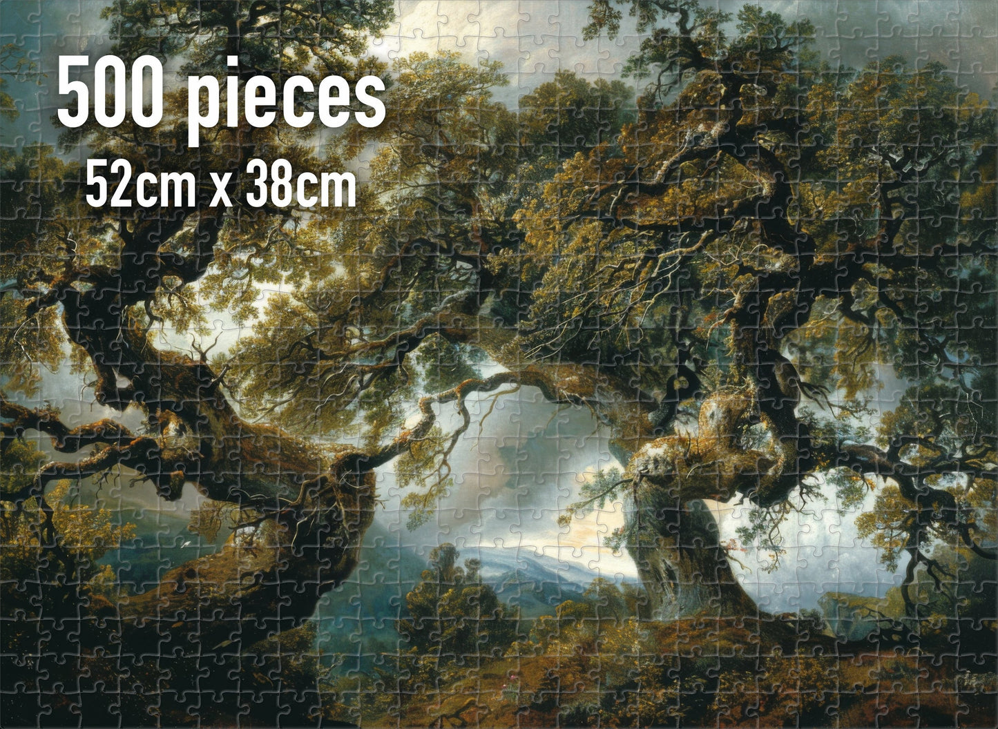 Enchanted Forest Jigsaw Puzzle, Real Wood Puzzle, 1000 500 300 100 Pieces, Challenging Forest Scene, Art Puzzle for Adults and Kids