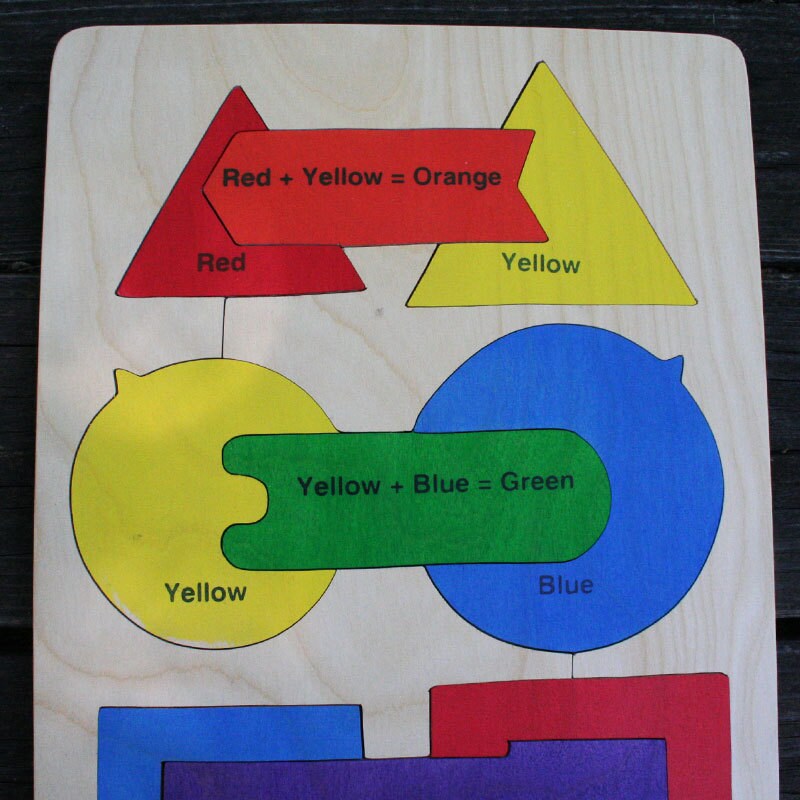 Colors Wooden Puzzle, Educational Wooden Puzzle, Handmade, Wooden Name Jigsaw Puzzles